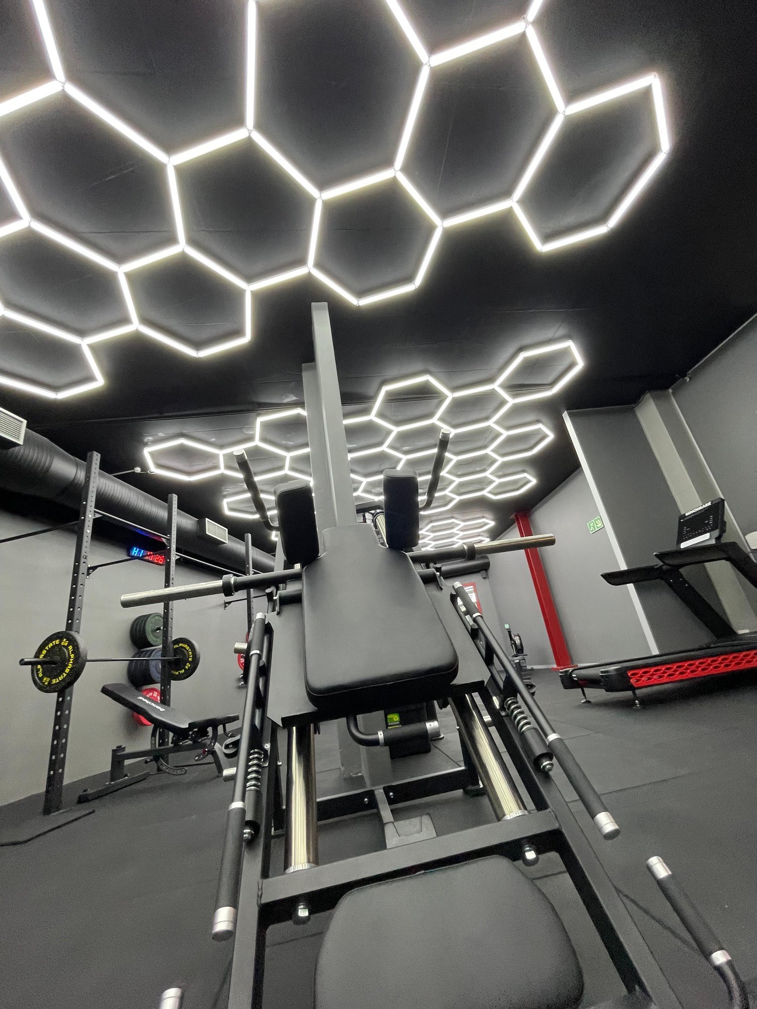 Strength floor with power racks and barbells at MOVE Gym Yzerfontein